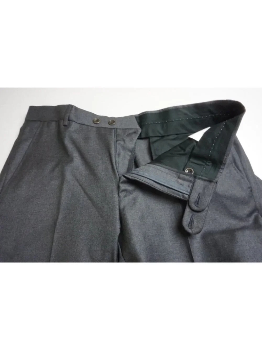 Flannel Bay Gray Edward Barkley 100s Wool 2Pc Suit Jacket Pants Sz 40 Brand Newc
